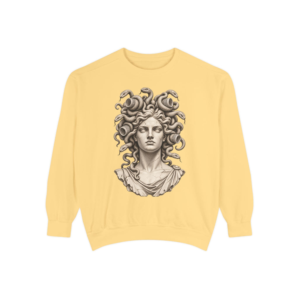 Bad Hair Day Crewneck Sweatshirt – Medusa in Hair Rollers