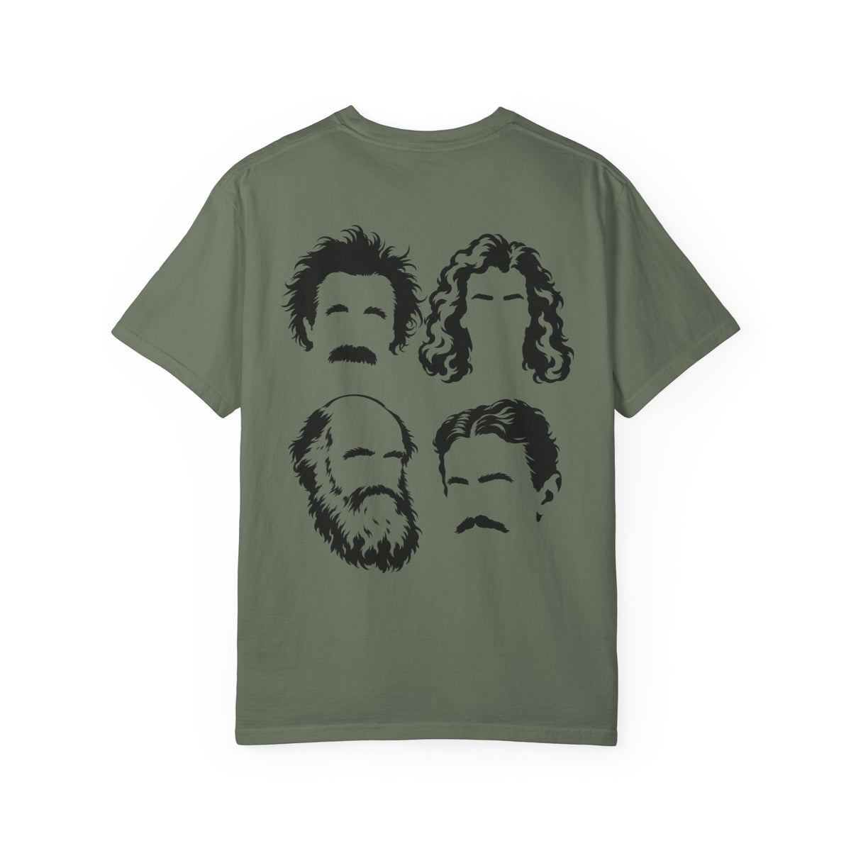 Anti Scroll Social Club The Discoverers t-shirt: Einstein, Newton, Darwin and Tesla
