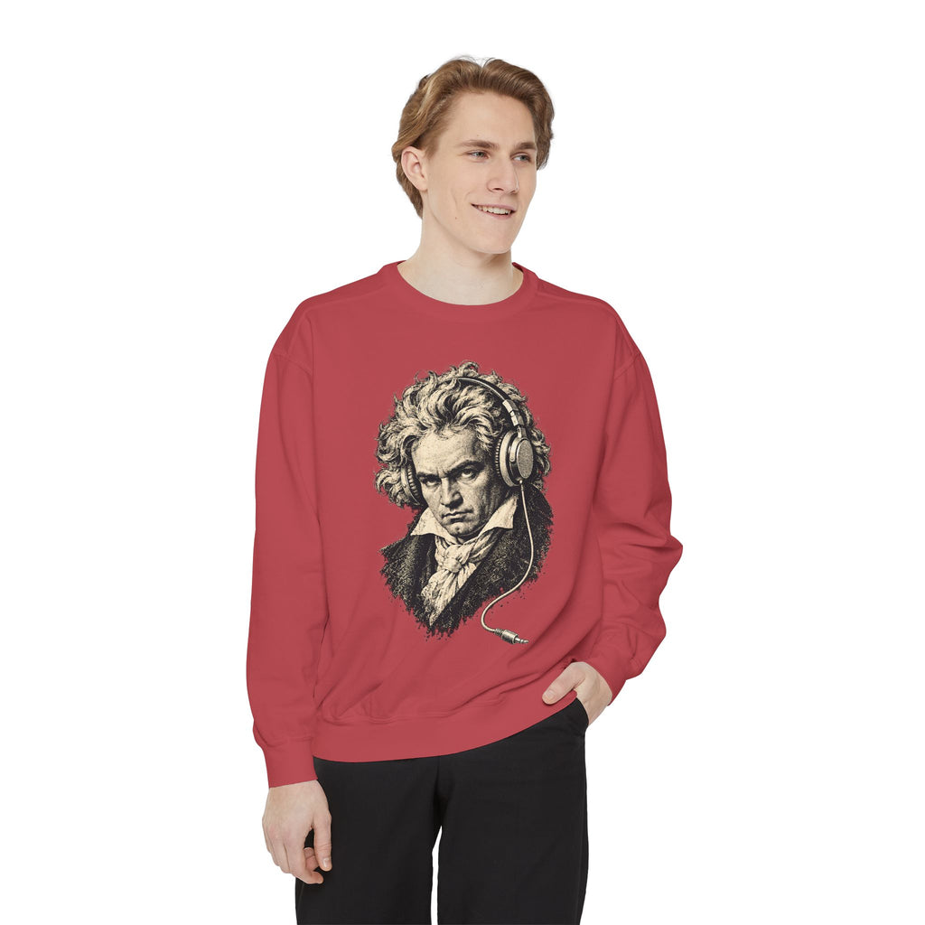 Beethoven Unplugged Crewneck Sweatshirt – Beethoven in Headphones