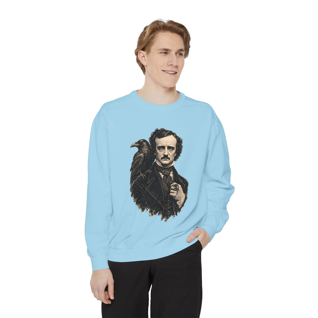 Poe After Dark Crewneck Sweatshirt – Edgar Allan Poe & Raven