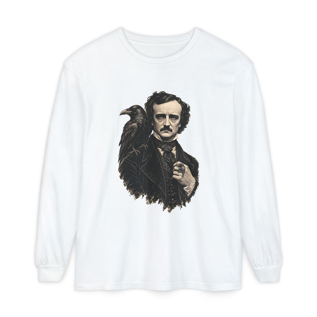 Poe After Dark Long Sleeve T-Shirt – Edgar Allan Poe & Raven