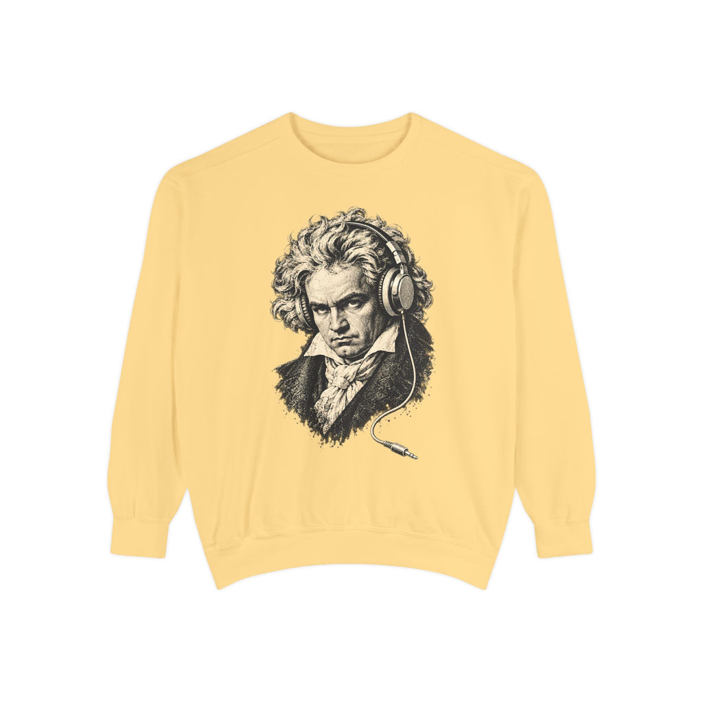 Beethoven Unplugged Crewneck Sweatshirt – Beethoven in Headphones