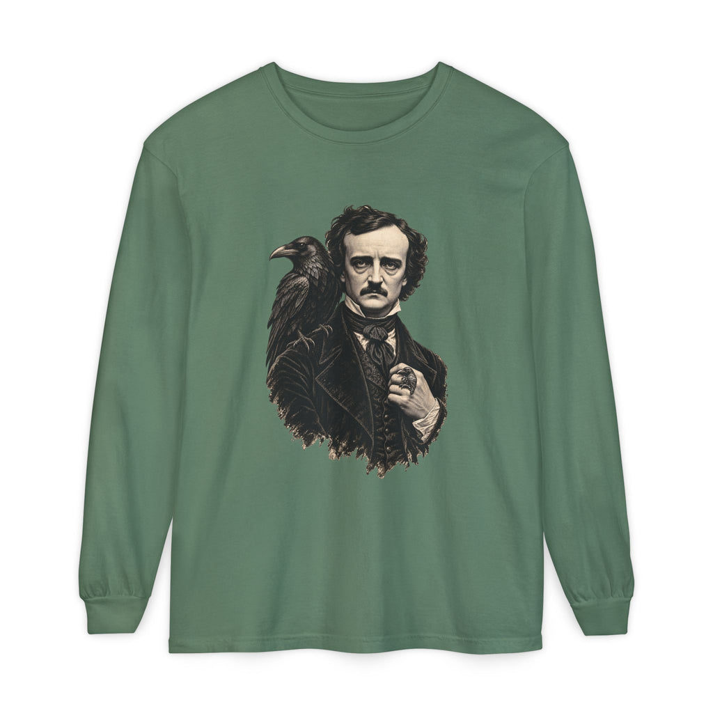 Poe After Dark Long Sleeve T-Shirt – Edgar Allan Poe & Raven
