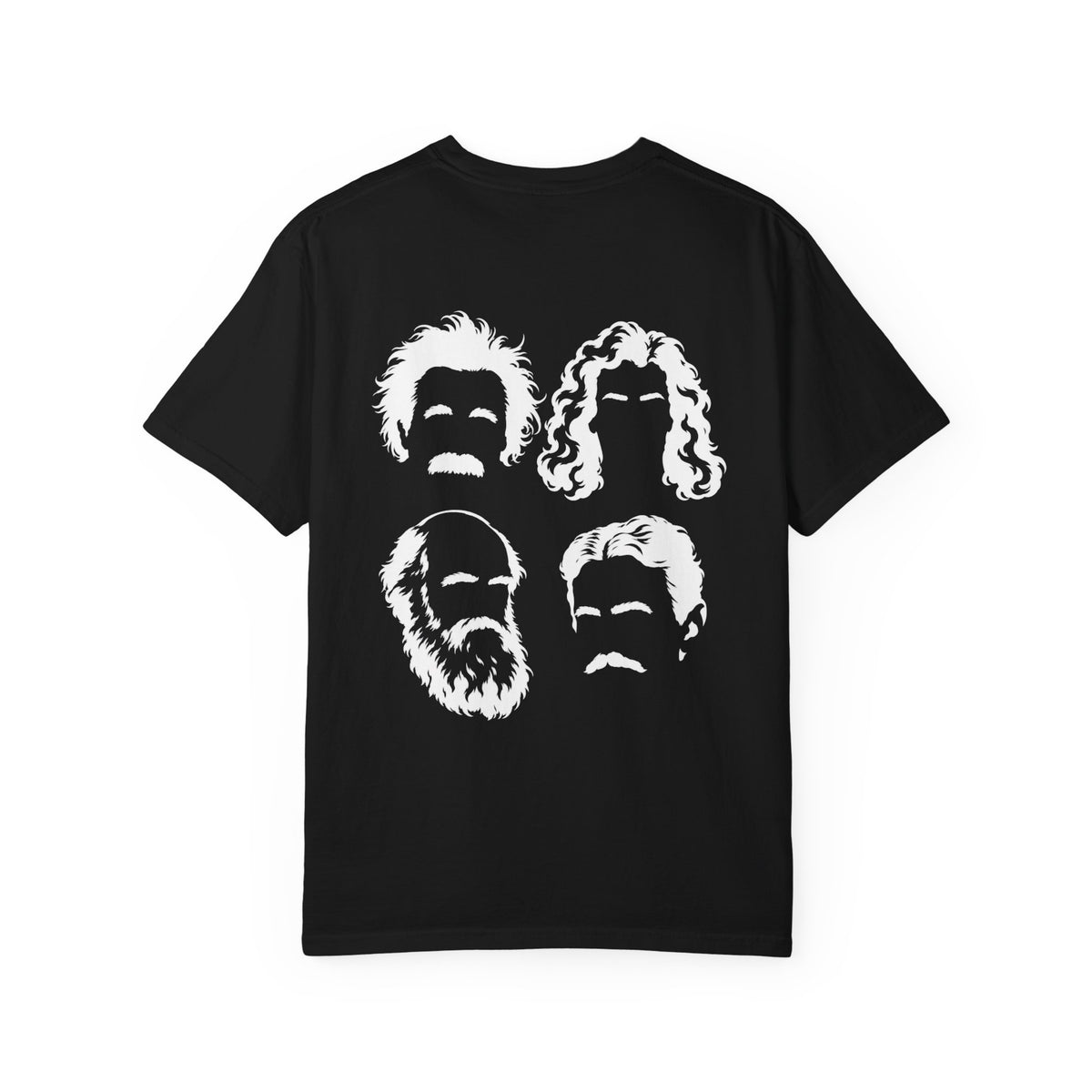 Anti Scroll Social Club The Discoverers t-shirt: Einstein, Newton, Darwin and Tesla