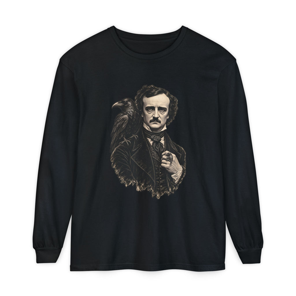 Poe After Dark Long Sleeve T-Shirt – Edgar Allan Poe & Raven