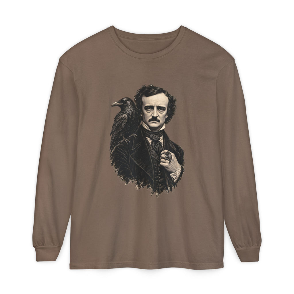 Poe After Dark Long Sleeve T-Shirt – Edgar Allan Poe & Raven