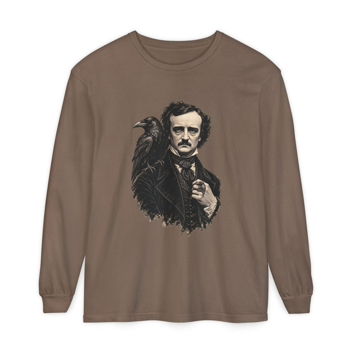 Poe After Dark Long Sleeve T-Shirt – Edgar Allan Poe & Raven