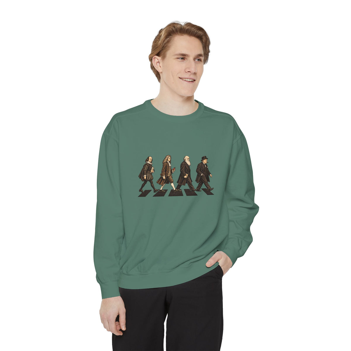 The Thought Procession Crewneck Sweatshirt – Shakespeare, Newton, Darwin & Churchill